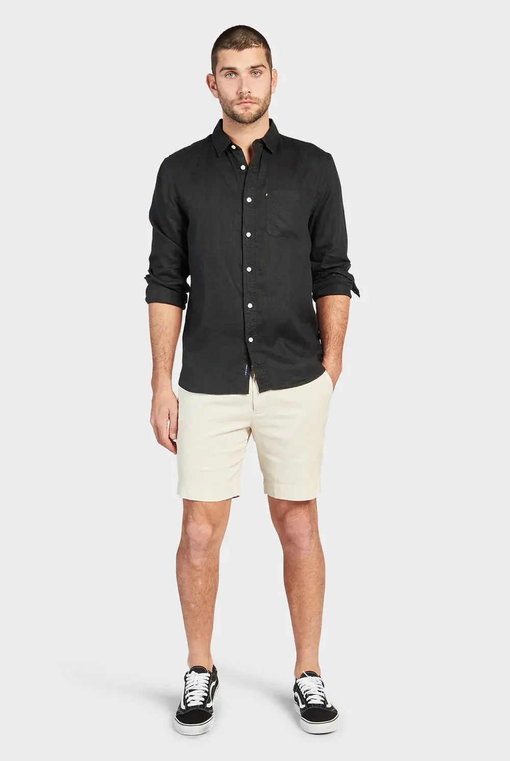 ACADEMY BRAND - Hampton Linen Shirt Black