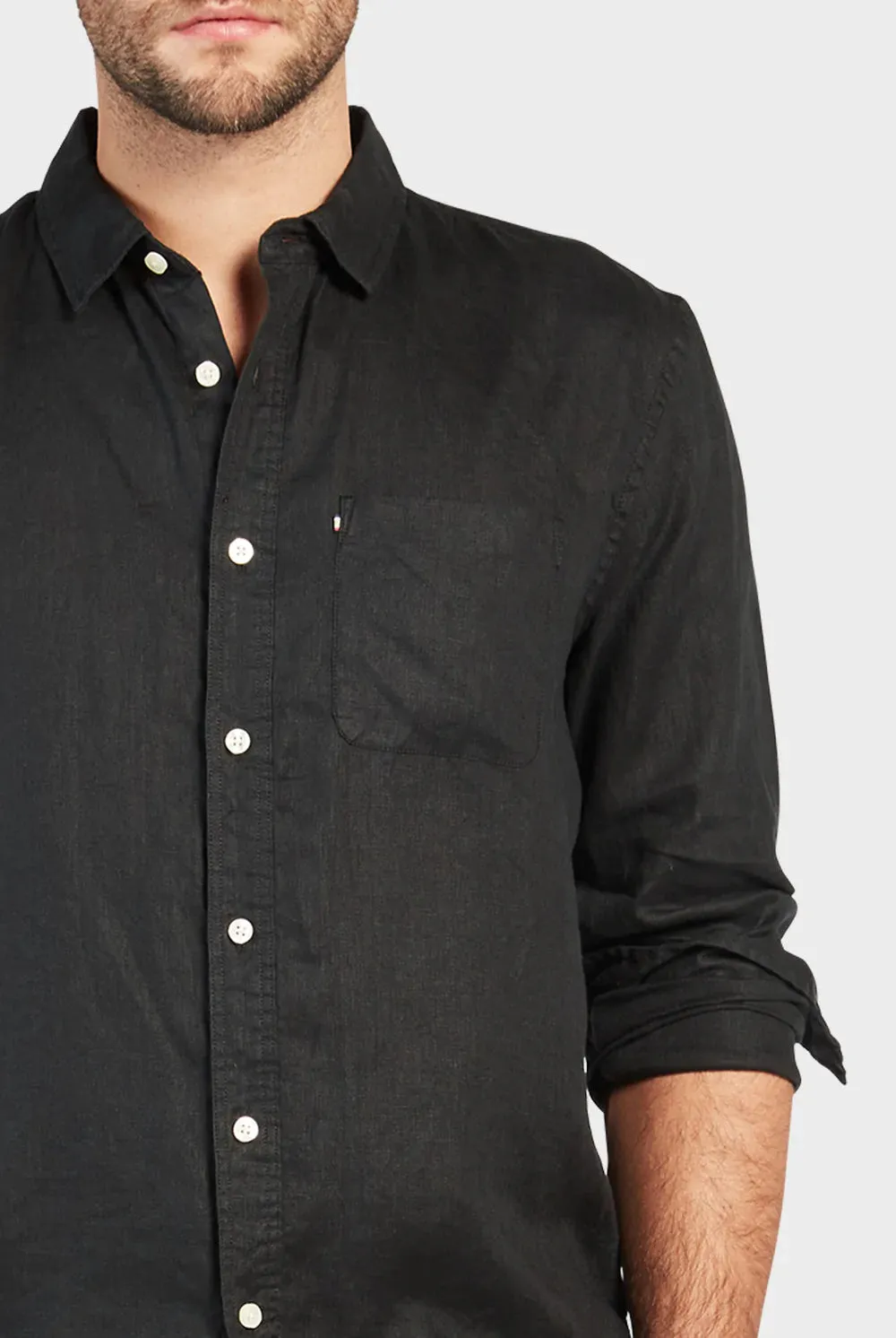 ACADEMY BRAND - Hampton Linen Shirt Black