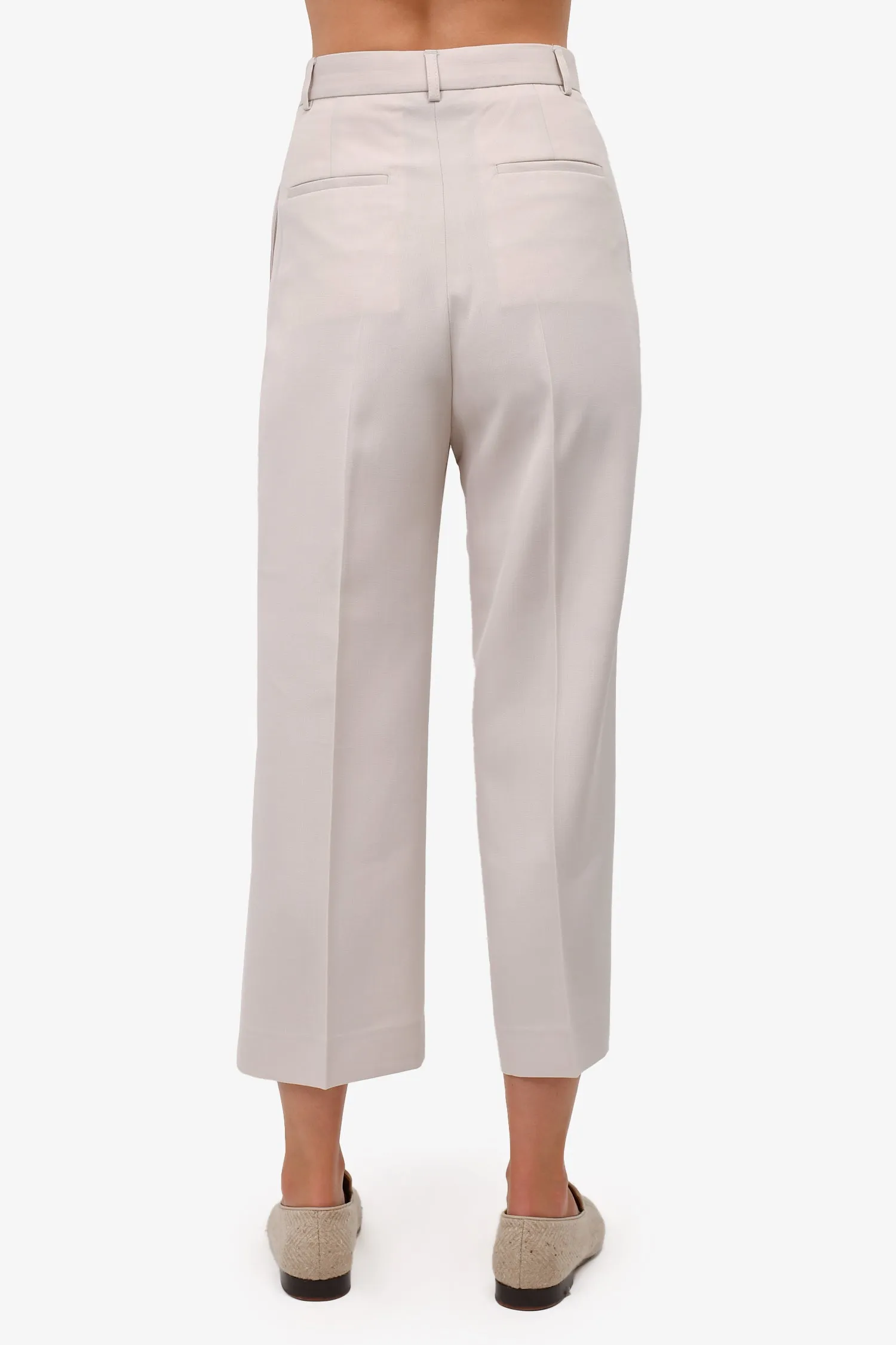 Acne Studios Cream Straight Leg Trousers Size 36