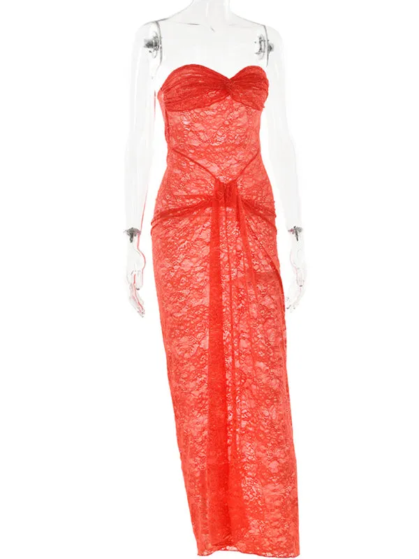 Chic Strapless Knot-Detailed Dress