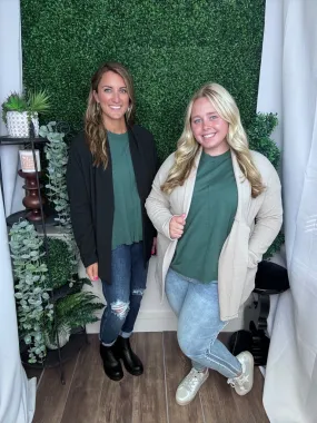 CLOUDY KNIT SHORT CARDIGAN W/POCKETS