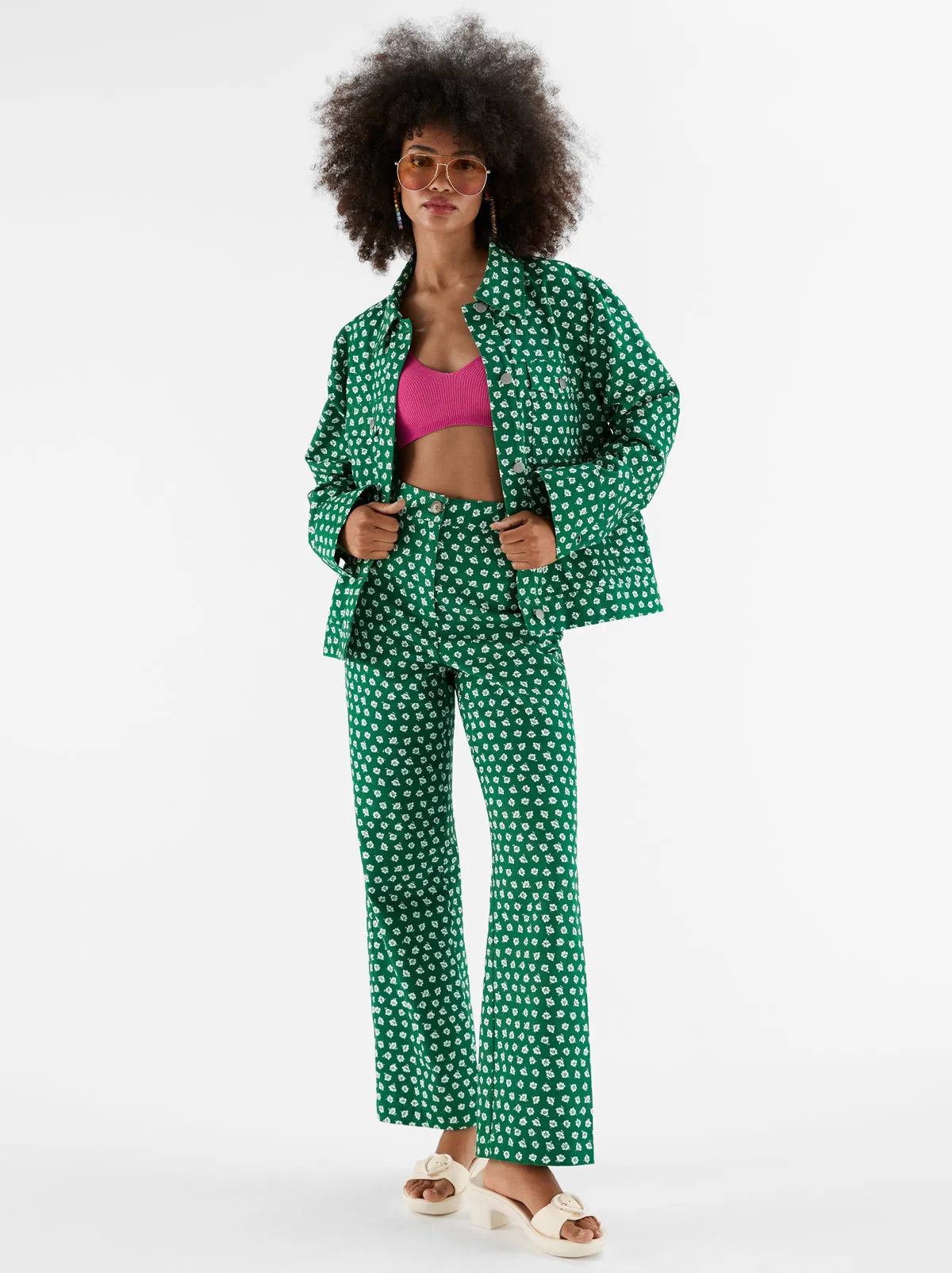 Daniella Green Ditsy Floral Trousers