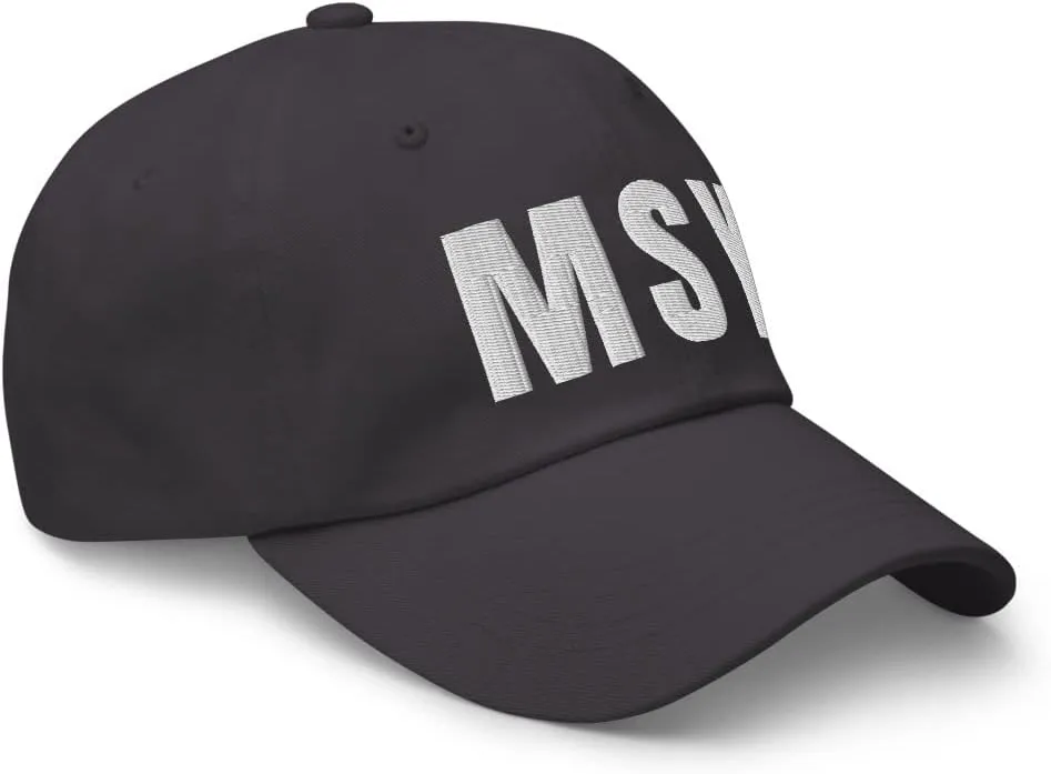Dressed Up Mule Airport Code MSY Hat New Orleans Louisiana LA Dad Cap Embroidered Dad Hat Baseball Cap Adjustable Strap