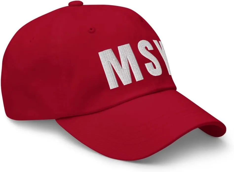Dressed Up Mule Airport Code MSY Hat New Orleans Louisiana LA Dad Cap Embroidered Dad Hat Baseball Cap Adjustable Strap