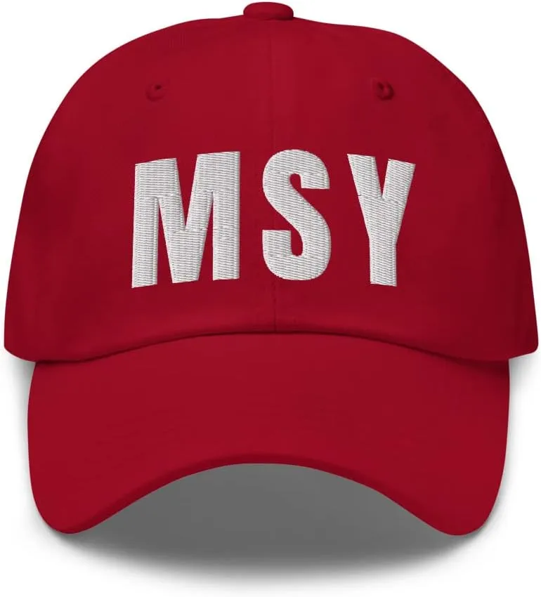 Dressed Up Mule Airport Code MSY Hat New Orleans Louisiana LA Dad Cap Embroidered Dad Hat Baseball Cap Adjustable Strap