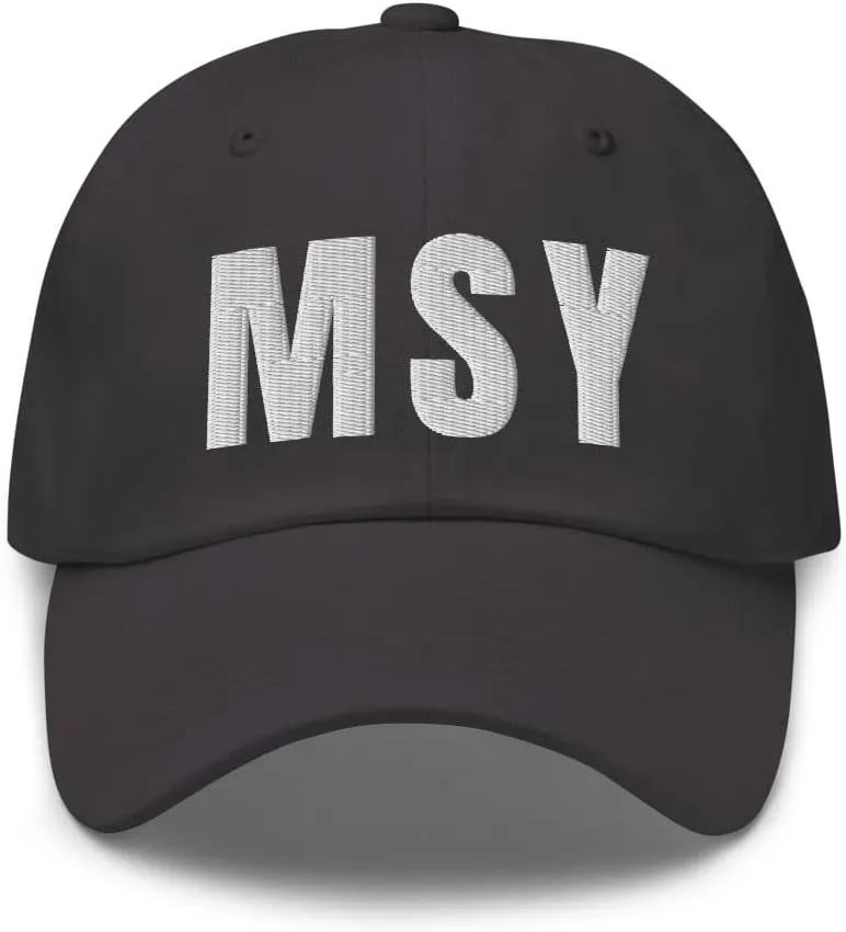 Dressed Up Mule Airport Code MSY Hat New Orleans Louisiana LA Dad Cap Embroidered Dad Hat Baseball Cap Adjustable Strap