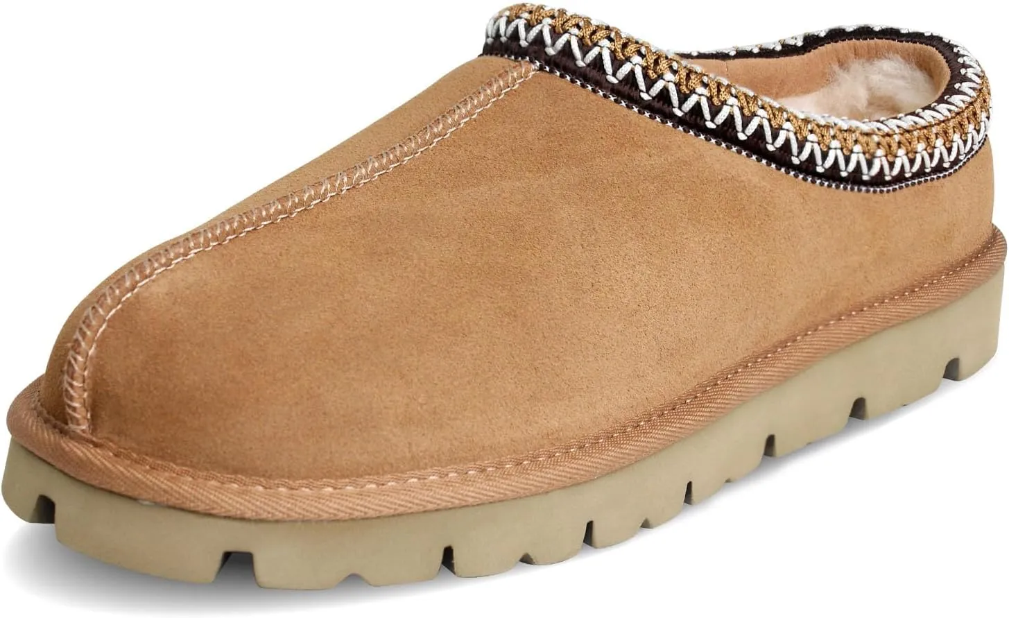 ILLIMITE Women's Slippers Platform 100% Australian Sheepskin Mini Boots Short Ankle Boot Fur Fleece Lined Sneakers Suede Leather Slippers Anti-Slip Boot for Indoor and Outdoor