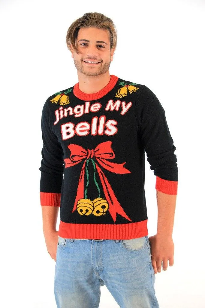 Jingle My Bells Hanging Decoration Tacky Ugly Christmas Xmas Sweater