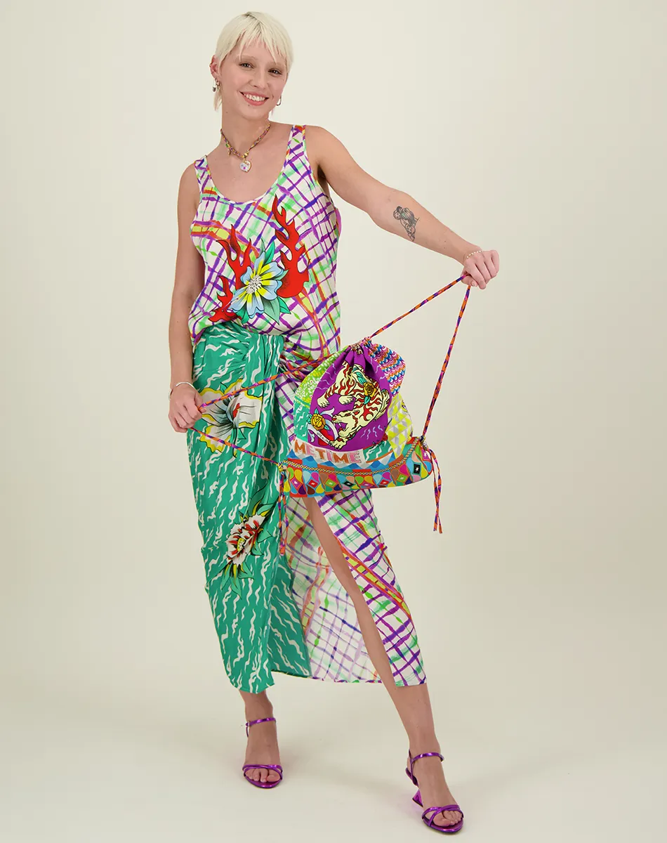 Luna Artisan Tie Front Skirt