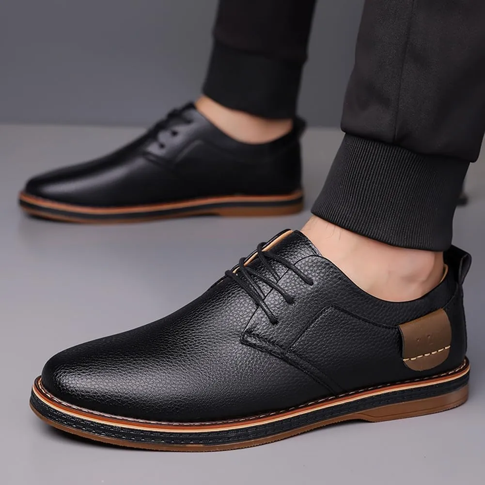 Men's Comfortable Stylish Oxford Shoes Casual Lace Up Walking Business Driving Dress Shoes