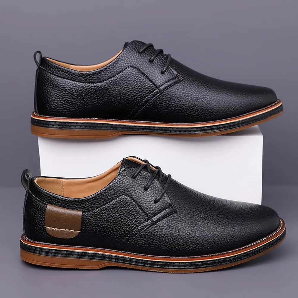 Men's Comfortable Stylish Oxford Shoes Casual Lace Up Walking Business Driving Dress Shoes