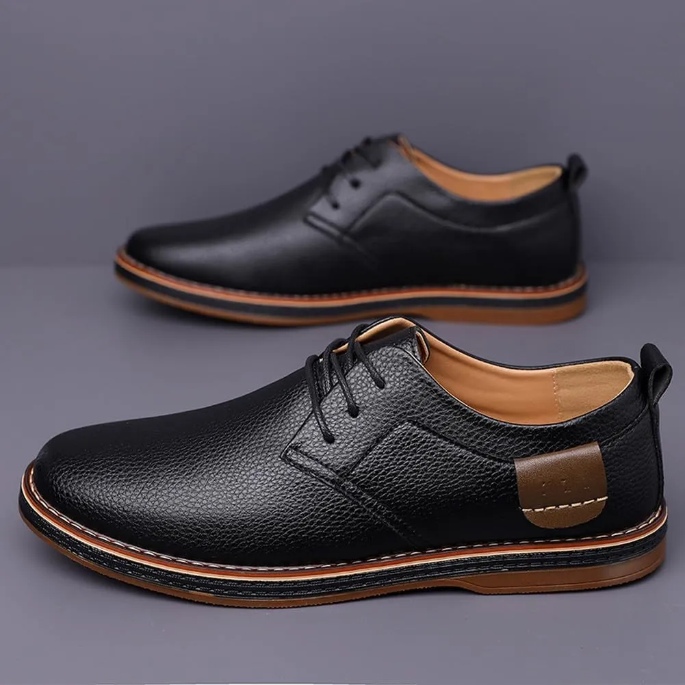 Men's Comfortable Stylish Oxford Shoes Casual Lace Up Walking Business Driving Dress Shoes