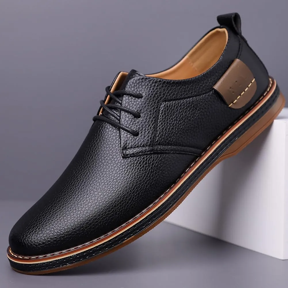 Men's Comfortable Stylish Oxford Shoes Casual Lace Up Walking Business Driving Dress Shoes
