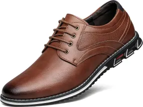 Men's Dress Shoes Comfort Soft Men Oxford Superior Flexural Leather Fashion Dress Sneakers Business Casual Derby Shoe