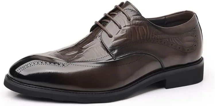 Men's Oxford Shoes Casual Leather Dress Shoes Prom Wedding Business Office Breathable Shoes Fashion Sneakers