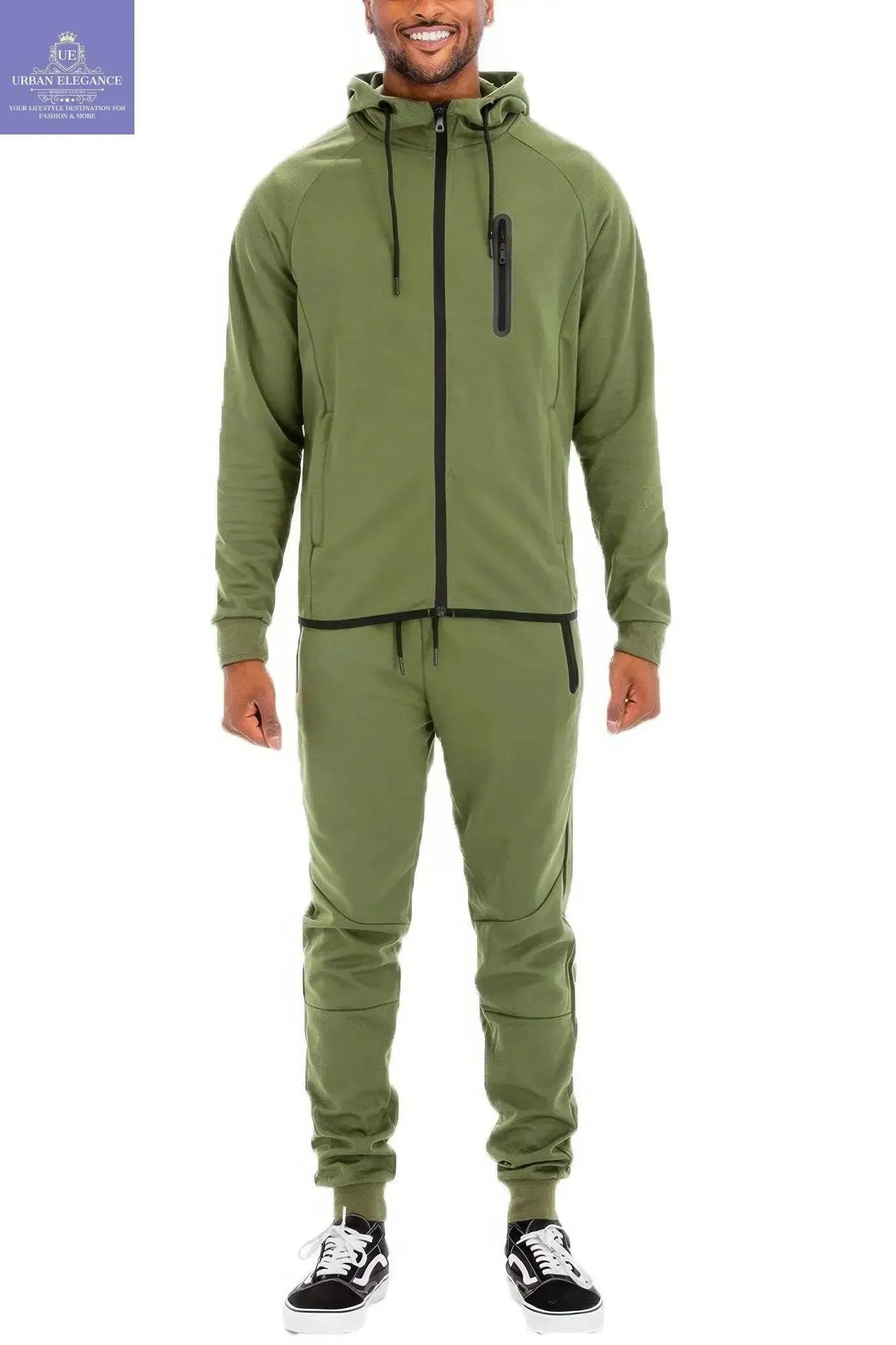 Men's Versatile Solid Color Activewear Set