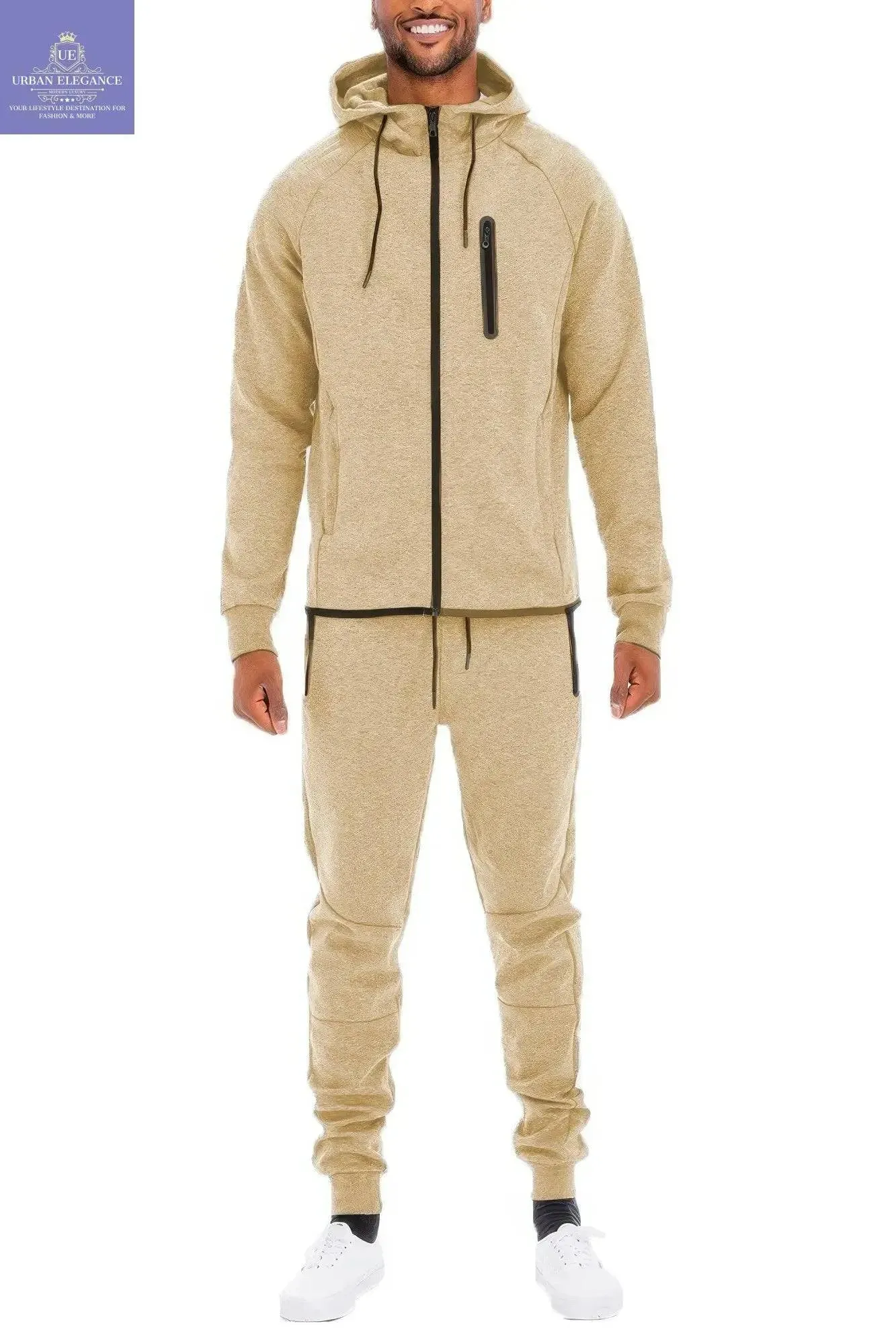 Men's Versatile Solid Color Activewear Set