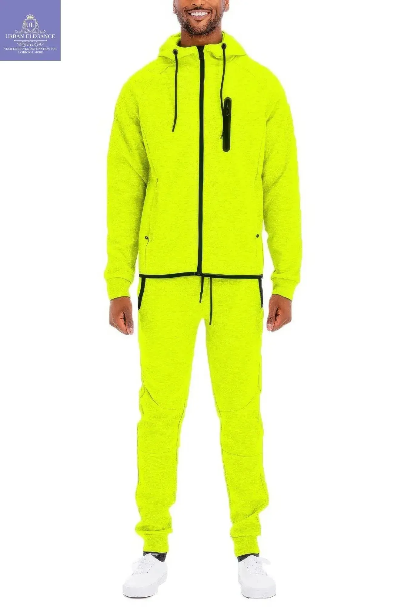 Men's Versatile Solid Color Activewear Set