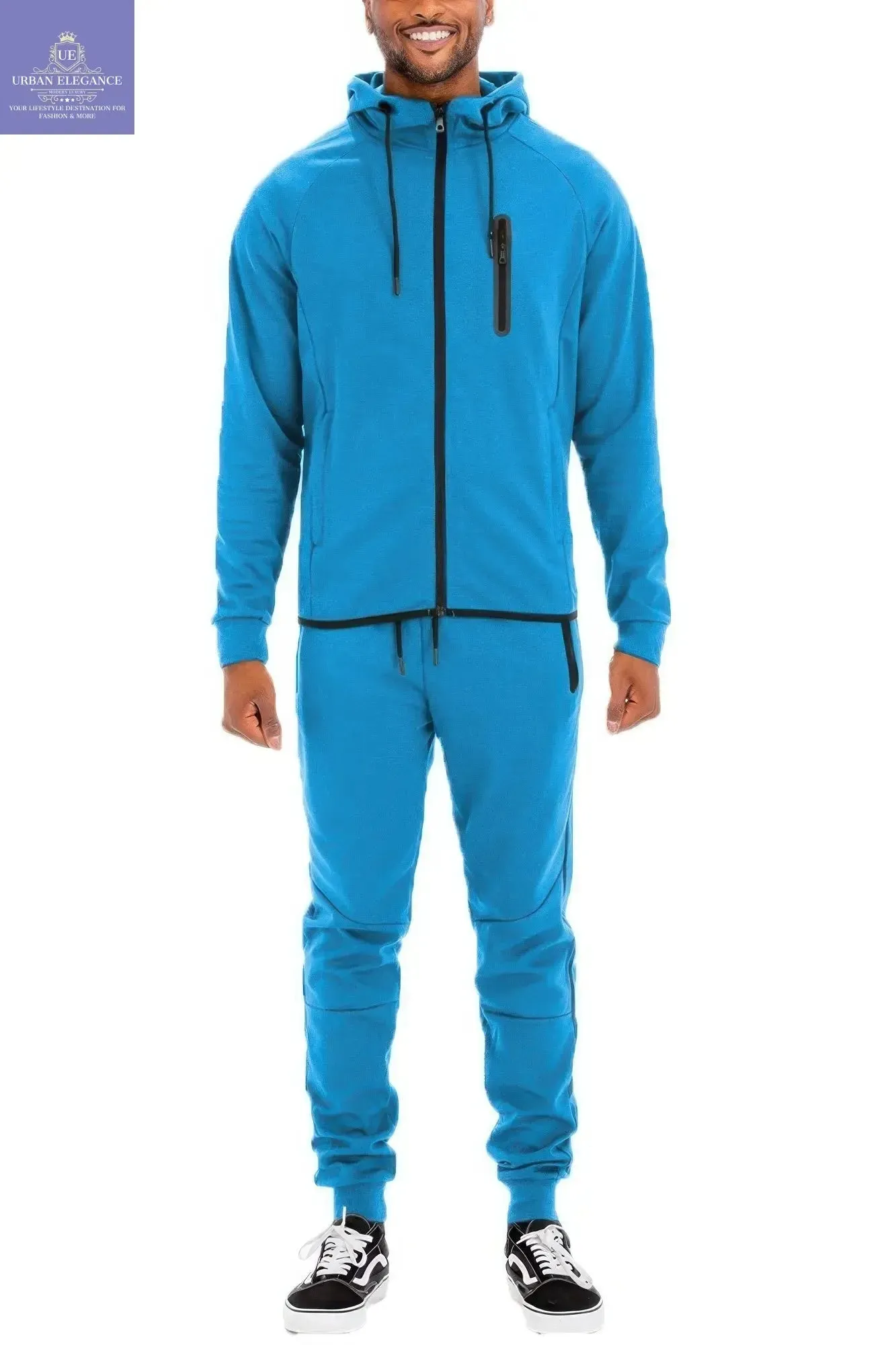 Men's Versatile Solid Color Activewear Set