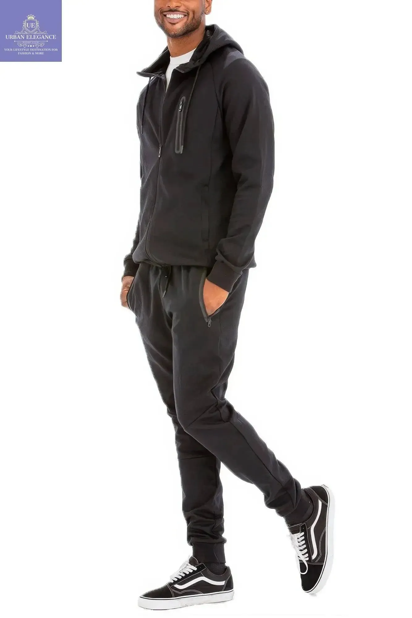 Men's Versatile Solid Color Activewear Set