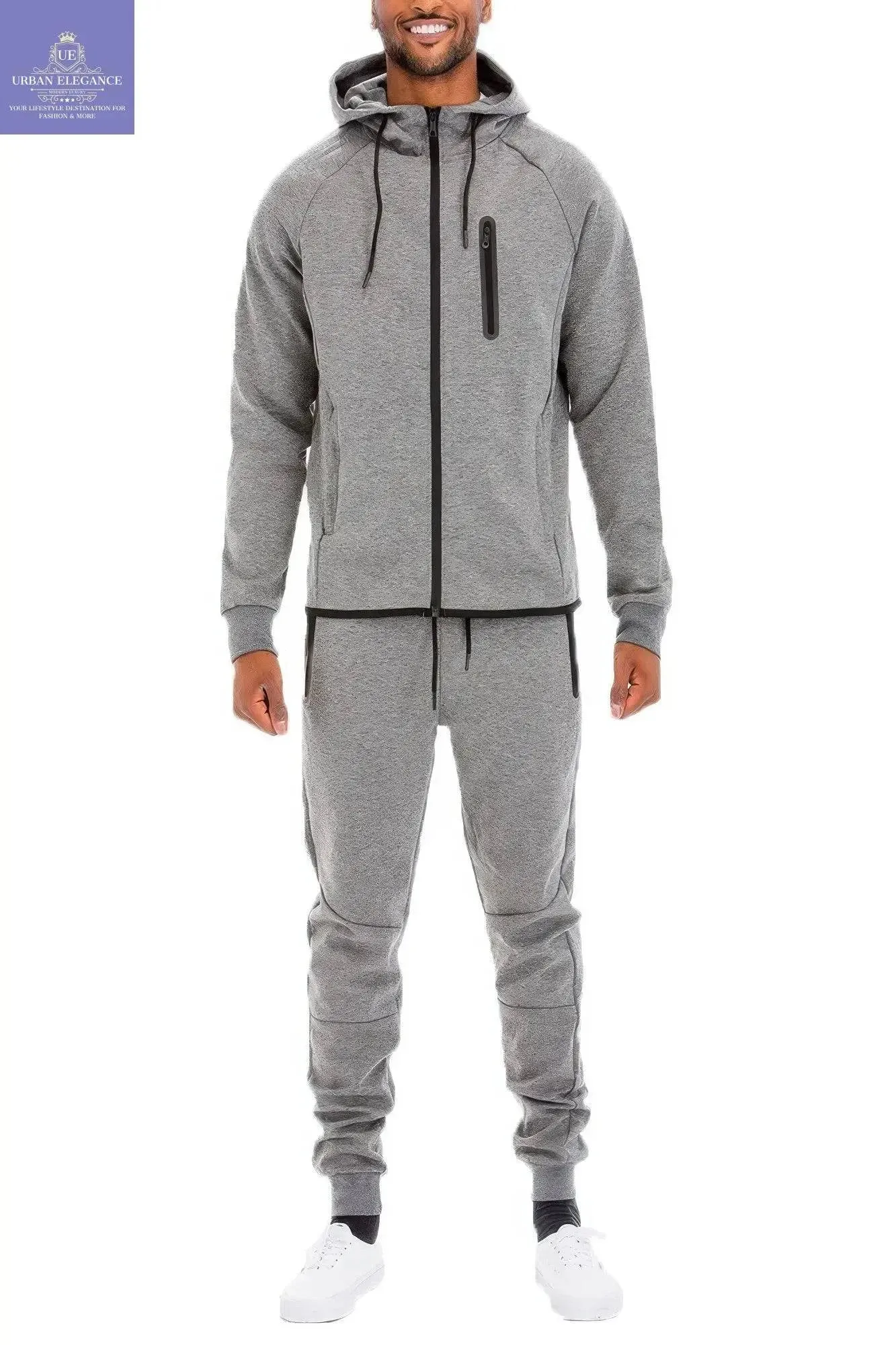 Men's Versatile Solid Color Activewear Set