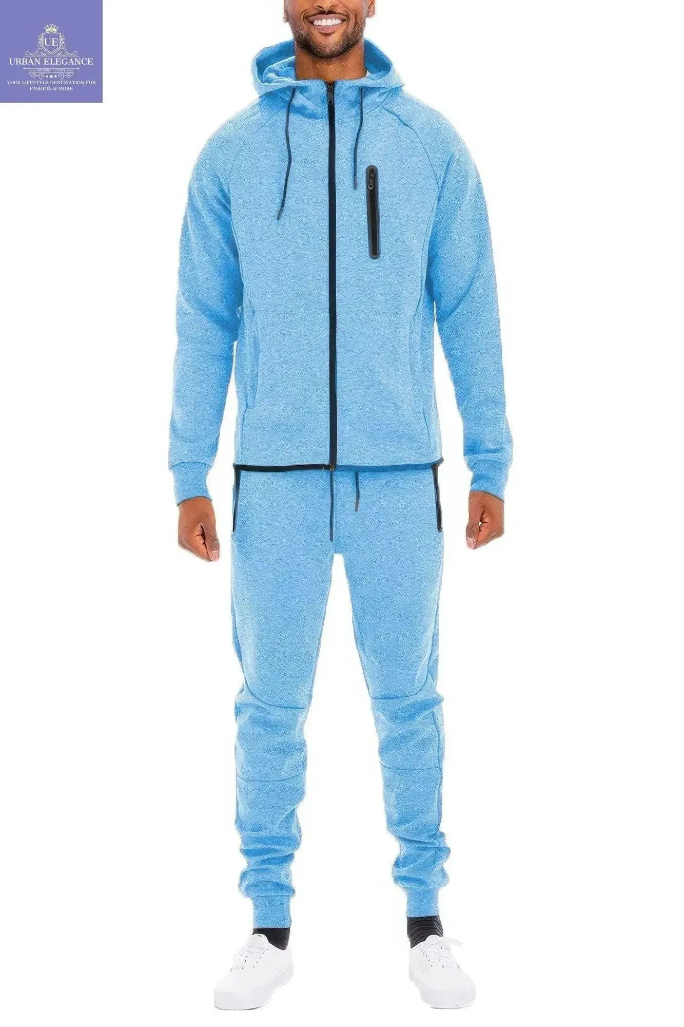 Men's Versatile Solid Color Activewear Set
