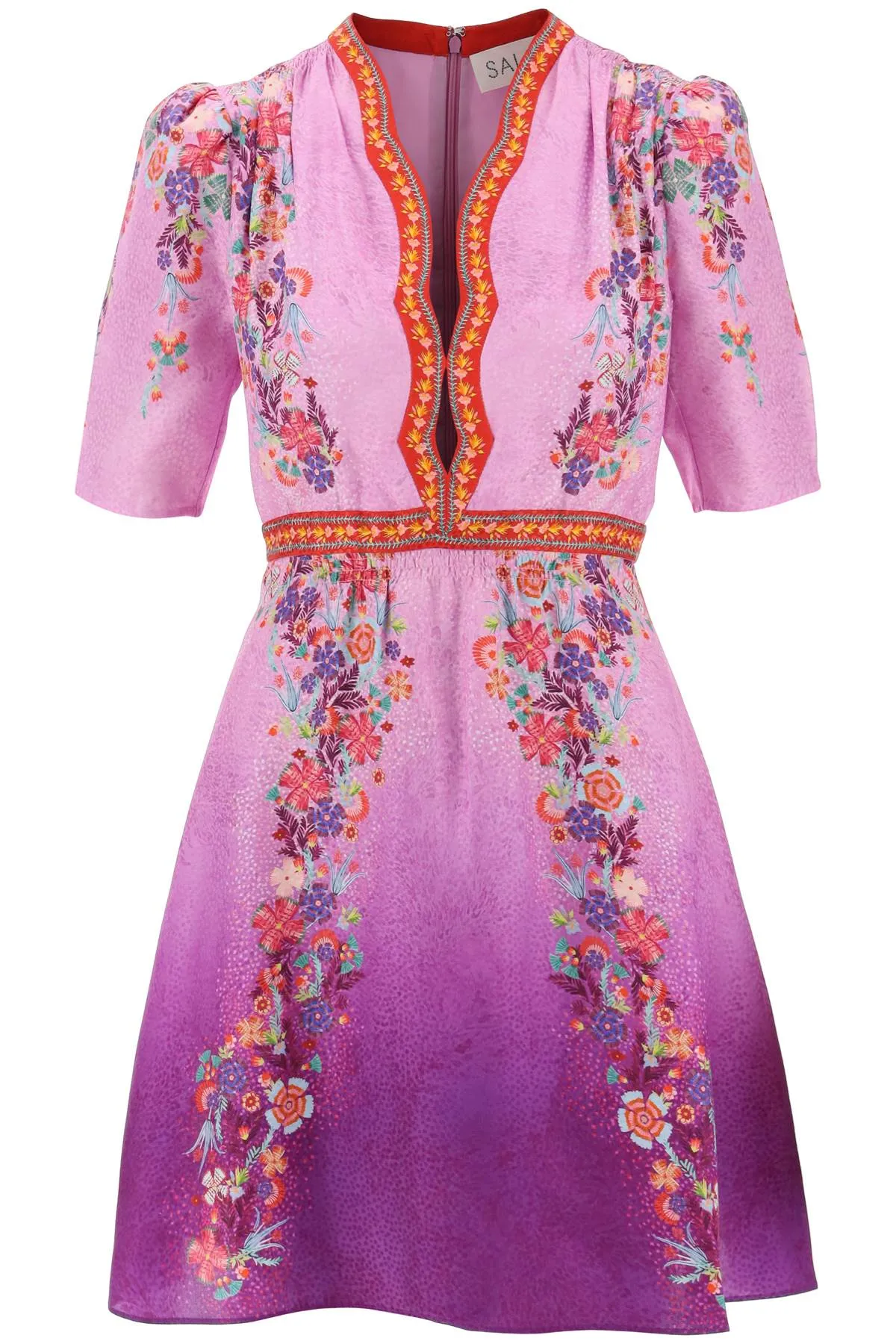 "silk mini dress tabith 10806 2069 ZINNIA GRADIENT PLMT