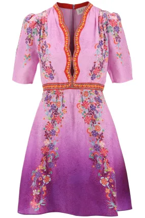 "silk mini dress tabith 10806 2069 ZINNIA GRADIENT PLMT