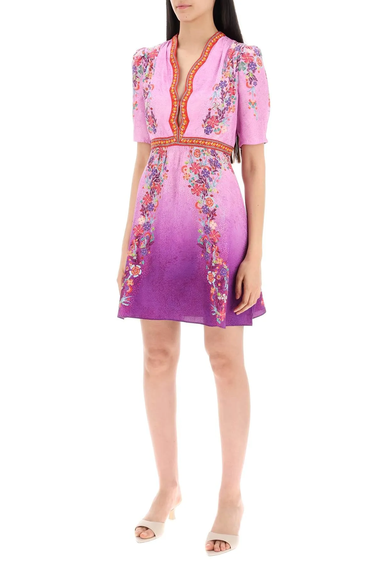 "silk mini dress tabith 10806 2069 ZINNIA GRADIENT PLMT