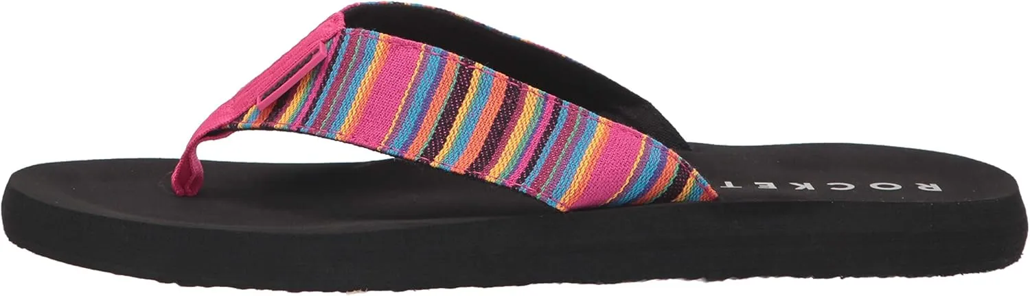 Rocket Dog Women's Adios Aloe Stripe Cotton Flip-Flop