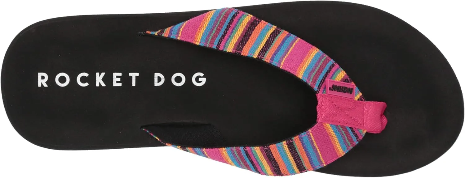 Rocket Dog Women's Adios Aloe Stripe Cotton Flip-Flop