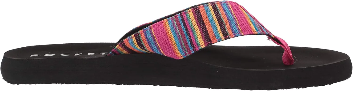 Rocket Dog Women's Adios Aloe Stripe Cotton Flip-Flop