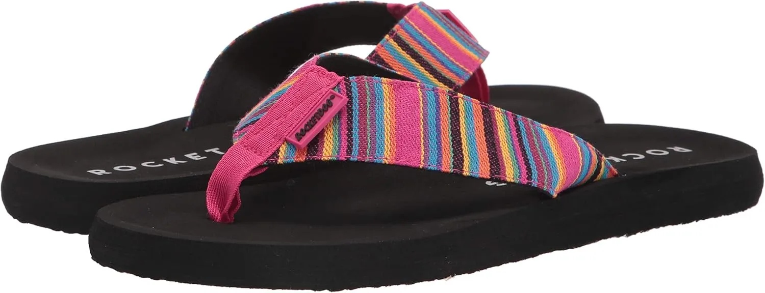 Rocket Dog Women's Adios Aloe Stripe Cotton Flip-Flop