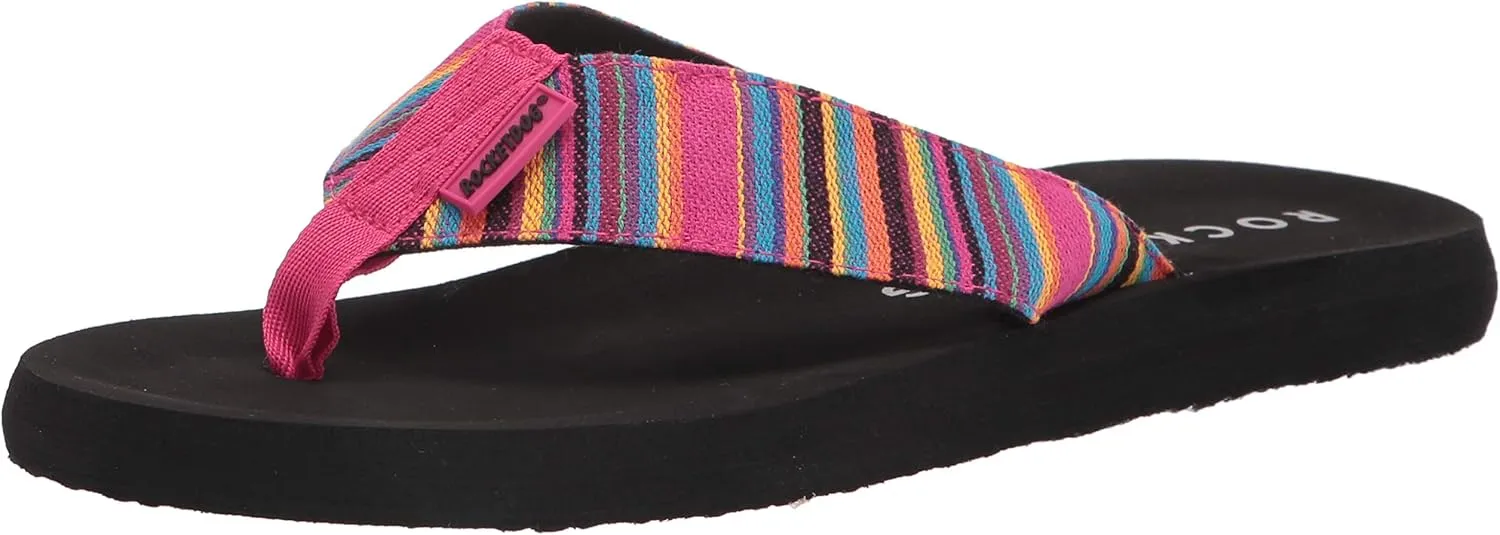 Rocket Dog Women's Adios Aloe Stripe Cotton Flip-Flop