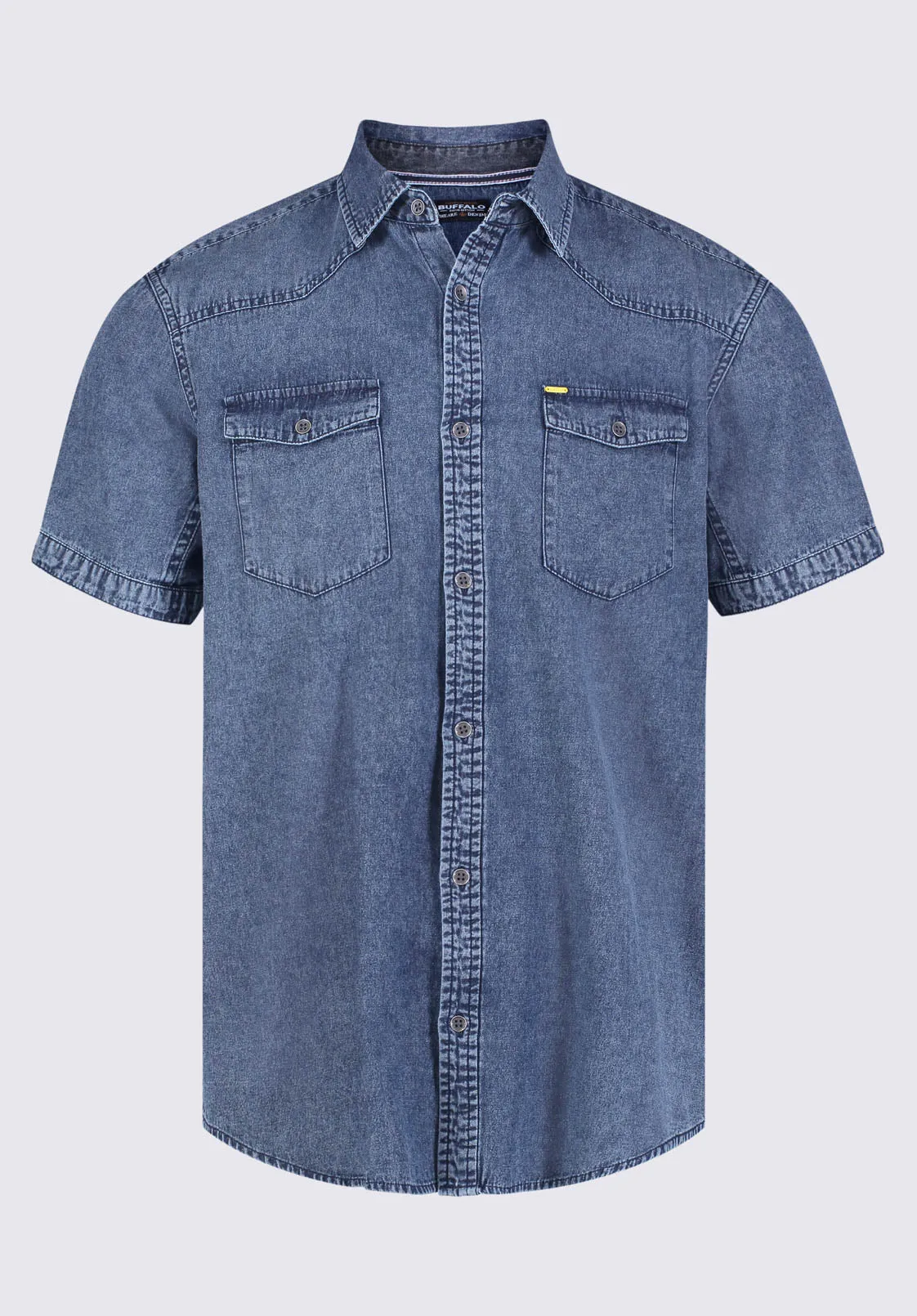 Somba Men’s Short-Sleeve Shirt in Indigo Blue - BM24291