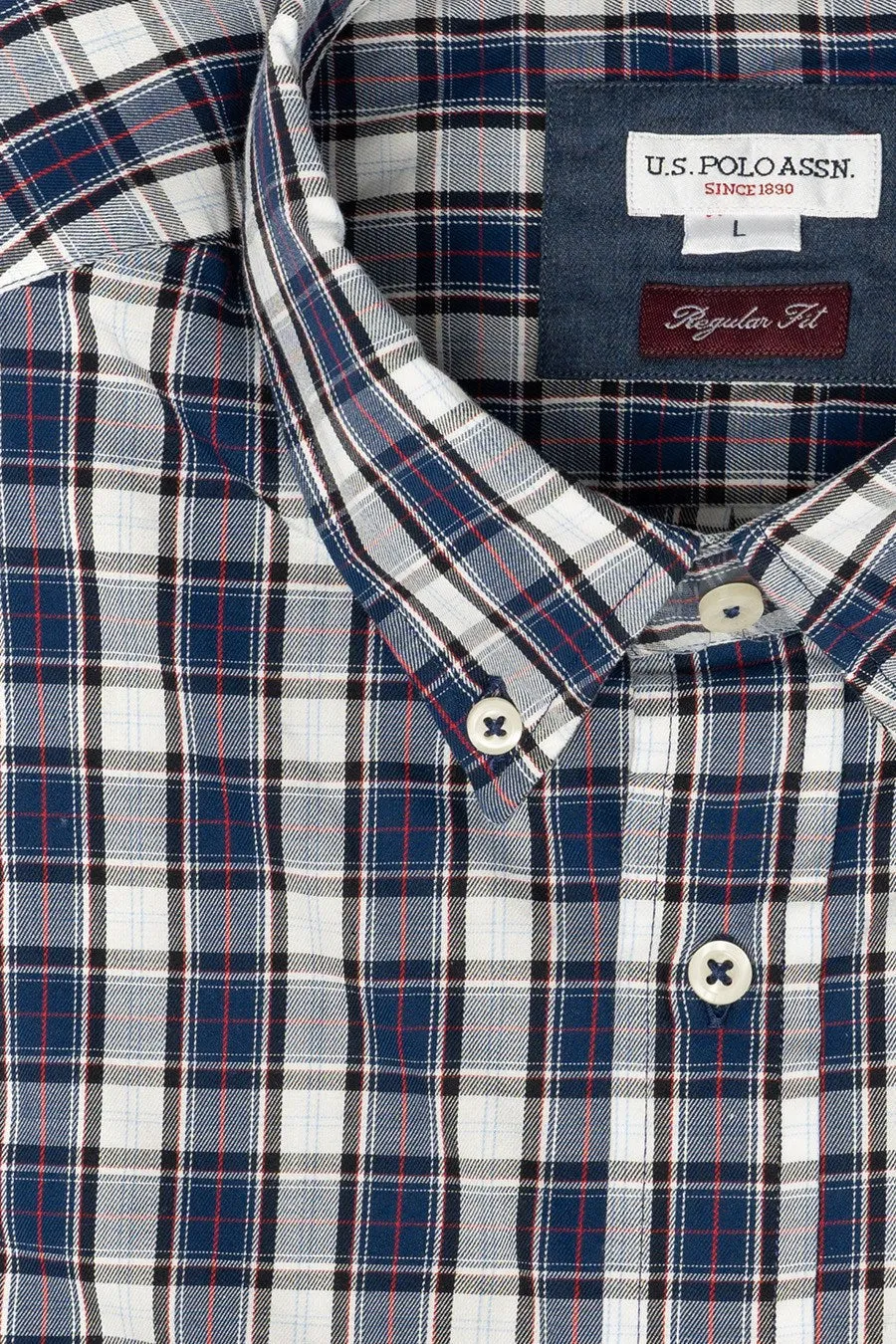 US POLO MENS SMART LONG SLEEVE SHIRT IN BLUE