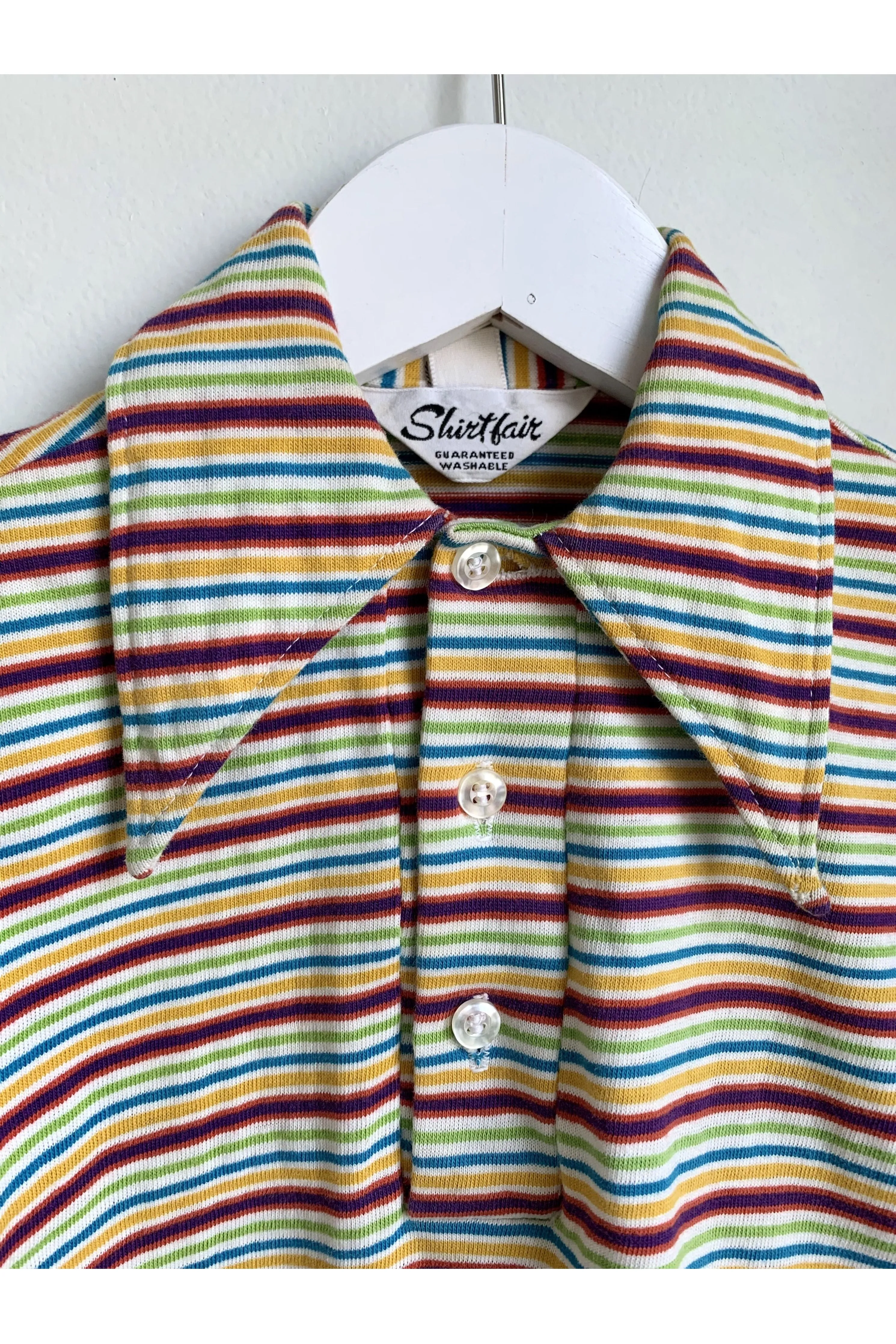 Vintage 70's Rainbow/Candy Stripe Button Shirt - 5