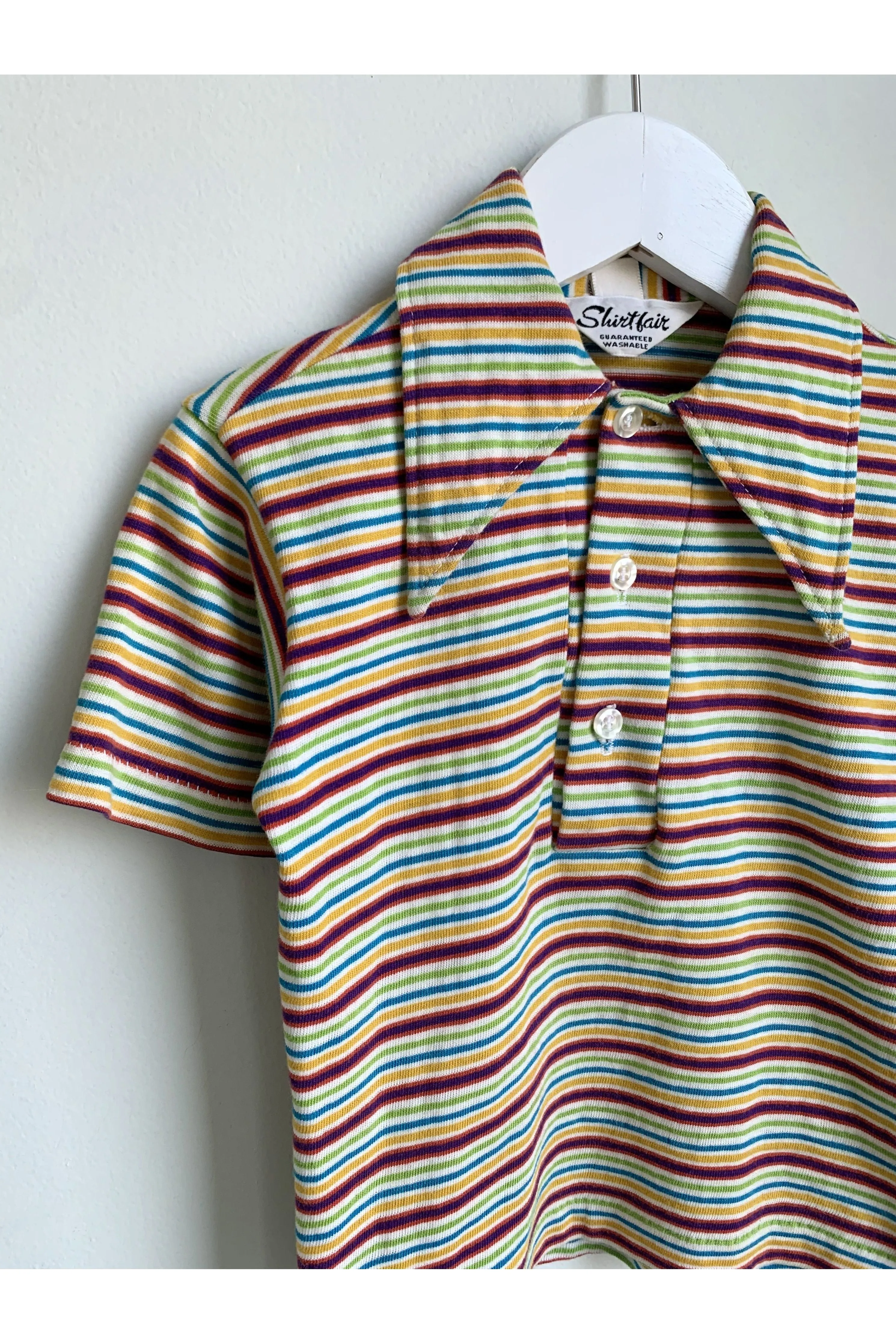 Vintage 70's Rainbow/Candy Stripe Button Shirt - 5