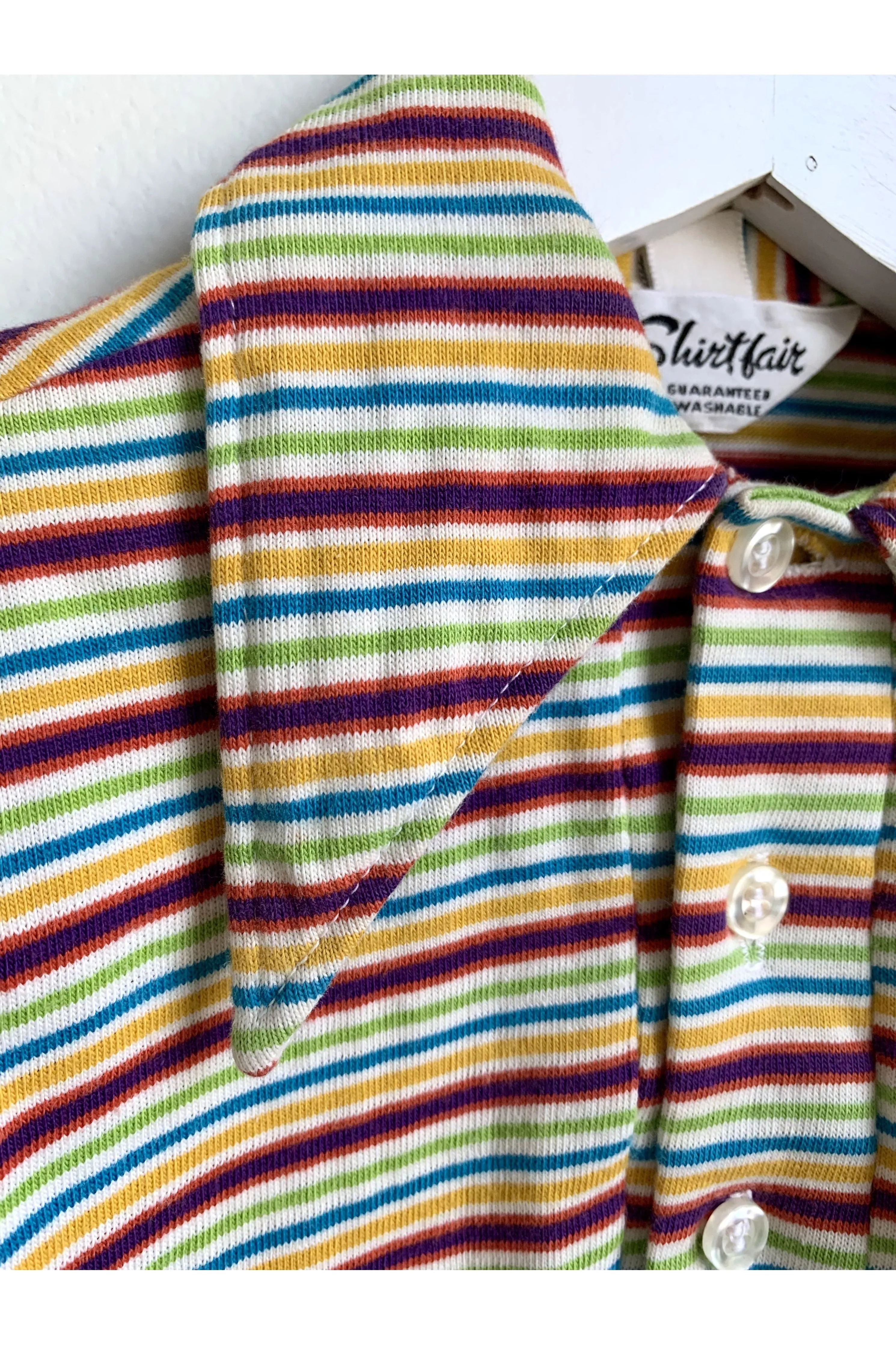 Vintage 70's Rainbow/Candy Stripe Button Shirt - 5