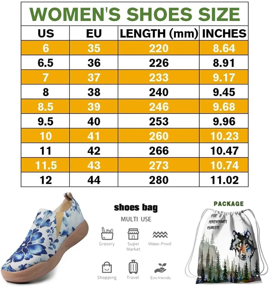 Women's Floral Slip-on Shoes Various Styles Comfortable Lightweight Art Travel Sneakers Casual Floral Fashion Loafers